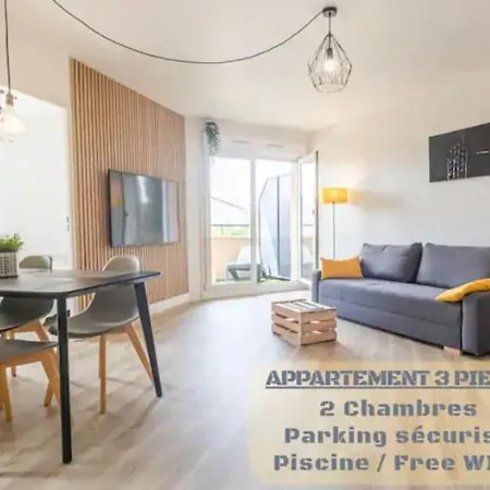 *t3*toulouse Purpan+parking+piscine